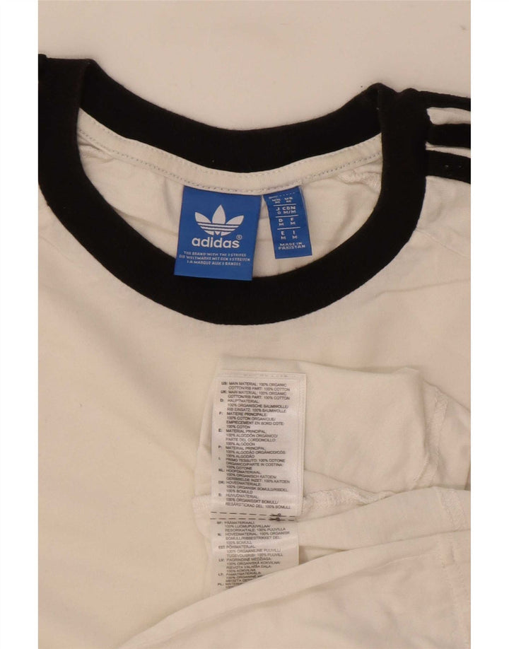 Ανδρικό T-Shirt Adidas Τοπ μεσαίο λευκό βαμβακερό