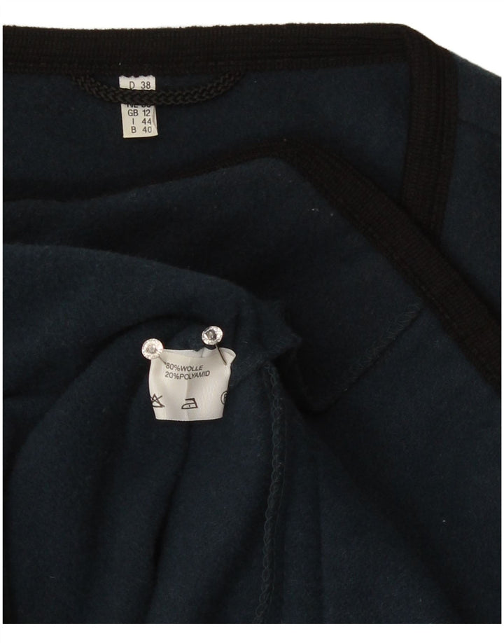 Vintage γυναικεία ζακέτα πουλόβερ UK 12 Medium Navy Blue Wool