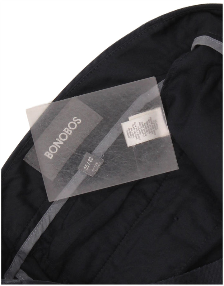 BONOBOS Ανδρικό Monday Straight παντελόνι Chino W35 L32 Navy Blue Cotton