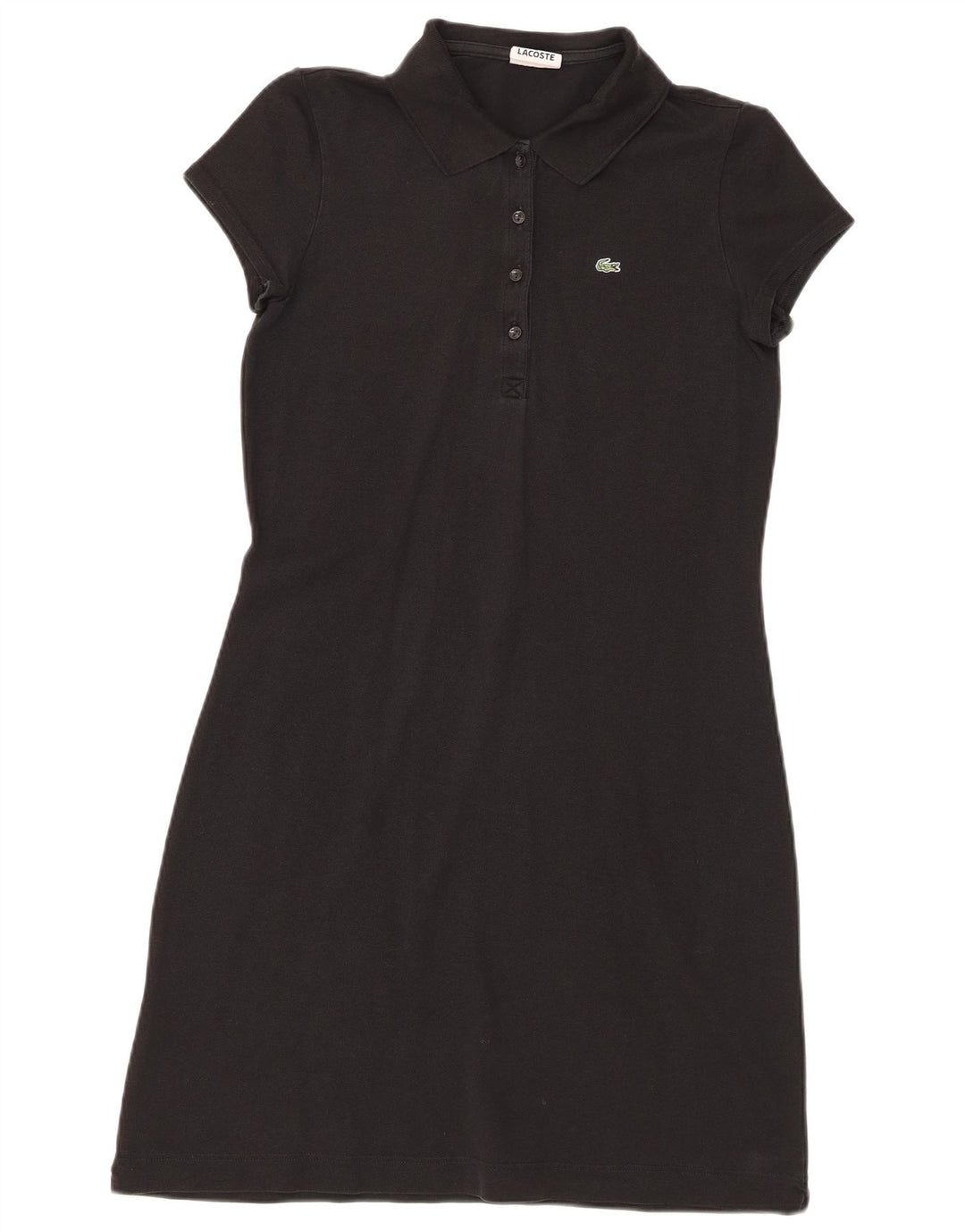 Lacoste Γυναικείο Φόρεμα Polo Νούμερο 42 Μεγάλο Μαύρο Βαμβακερό