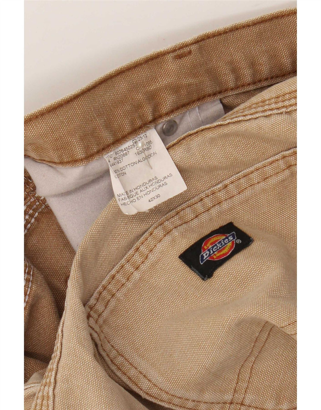 Ανδρικό ίσιο παντελόνι Cargo Dickies W42 L30 Μπεζ βαμβακερό
