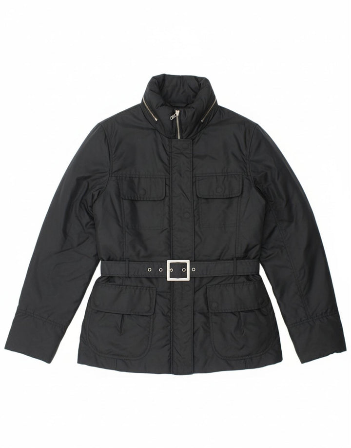 BENETTON Womens Padded Jacket IT 46 Large Black Polyamide