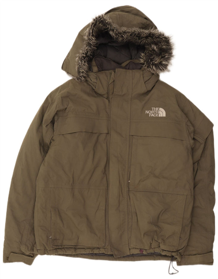The North Face Ανδρικό μπουφάν με κουκούλα με επένδυση UK 38 Medium Khaki Nylon