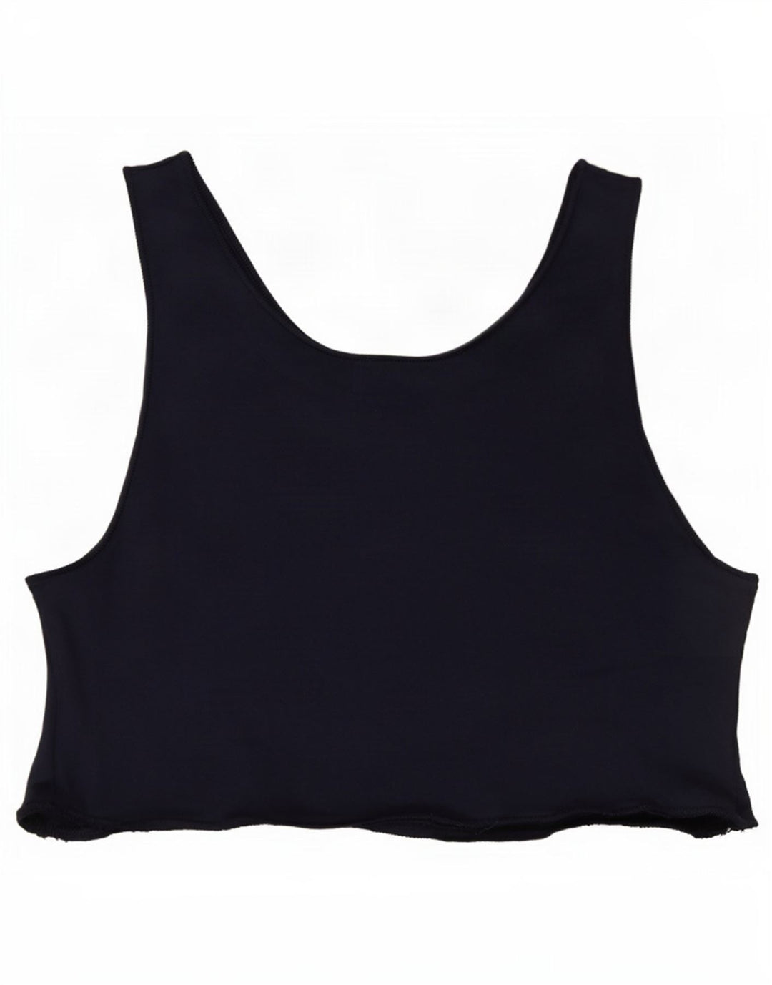 Vintage Γυναικείο Crop Γιλέκο UK 14 Medium Navy Blue Cotton