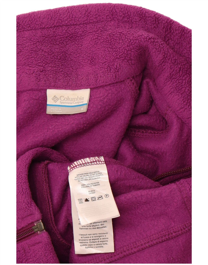 COLUMBIA Womens Fleece Jacket UK 10 Small Purple Polyester