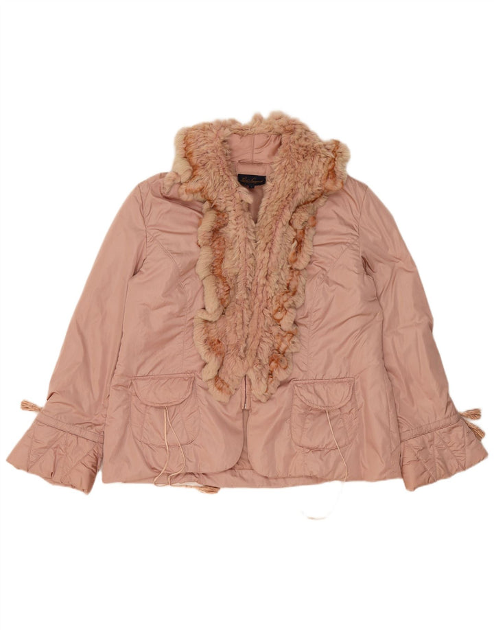 Luisa Spagnoli Γυναικείο Bomber Jacket UK 16 Large Pink Polyamide