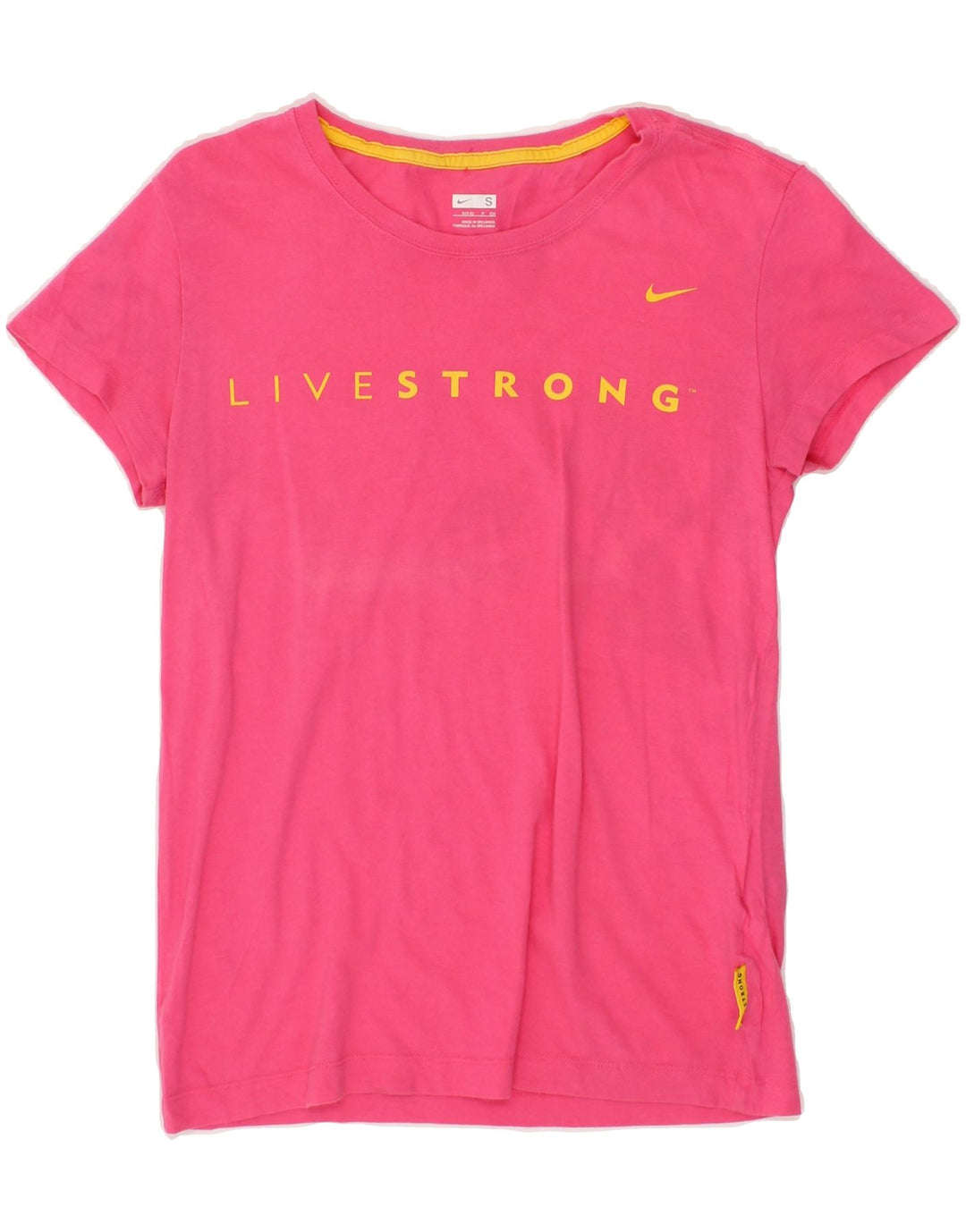 NIKE Womens Graphic T-Shirt Top US 4/6 Small Pink Vintage Nike and Second-Hand Nike from Messina Hembry 