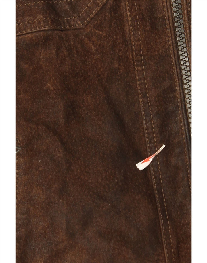 Angelo Litrico Ανδρικό Suede Jacket UK 40 Large Brown Δερμάτινο