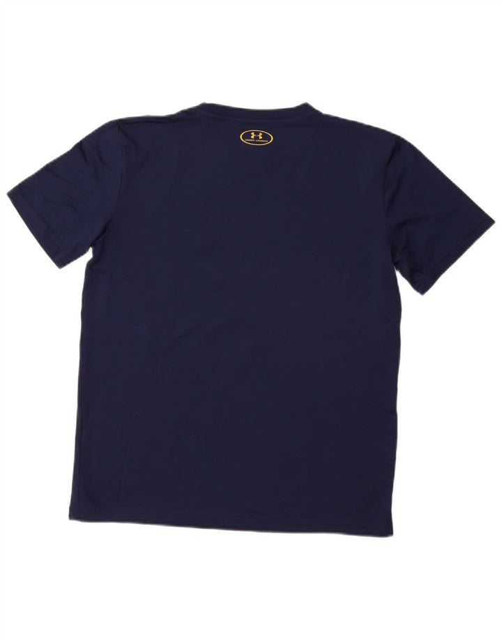 UNDER ARMOUR Boys φαρδύ γραφικό T-shirt 13-14 ετών XL Navy Blue
