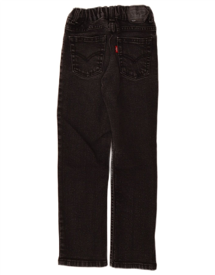 LEVI'S Boys 511 Slim Jeans 6-7 ετών W20 L22 Μαύρο βαμβακερό