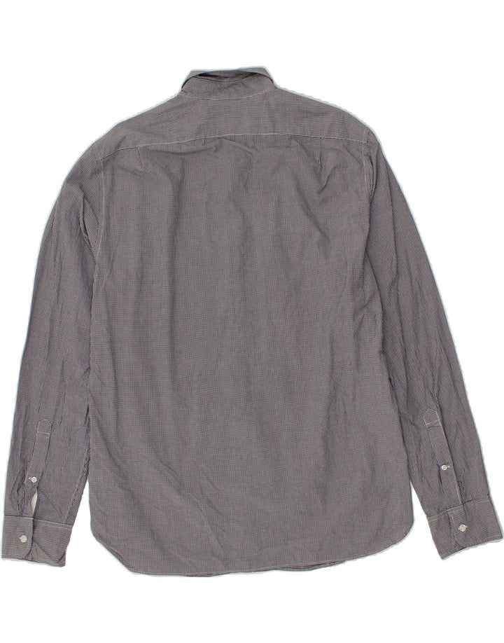 J. CREW Mens Slim Shirt Large Grey Check Cotton Vintage J. Crew and Second-Hand J. Crew from Messina Hembry 