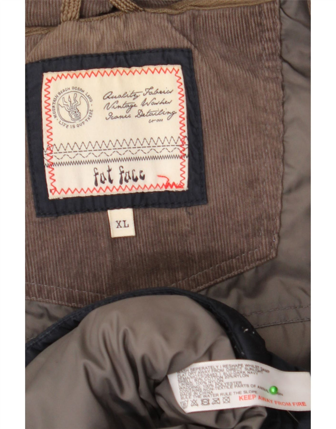 FAT FACE Ανδρικό padded Gilet UK 42 XL Navy Blue Polyester