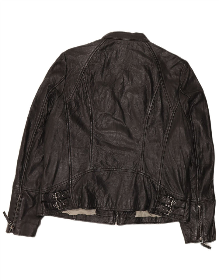 Gypsy Γυναικείο Δερμάτινο Μπουφάν UK 22 3XL Μαύρο Δερμάτινο