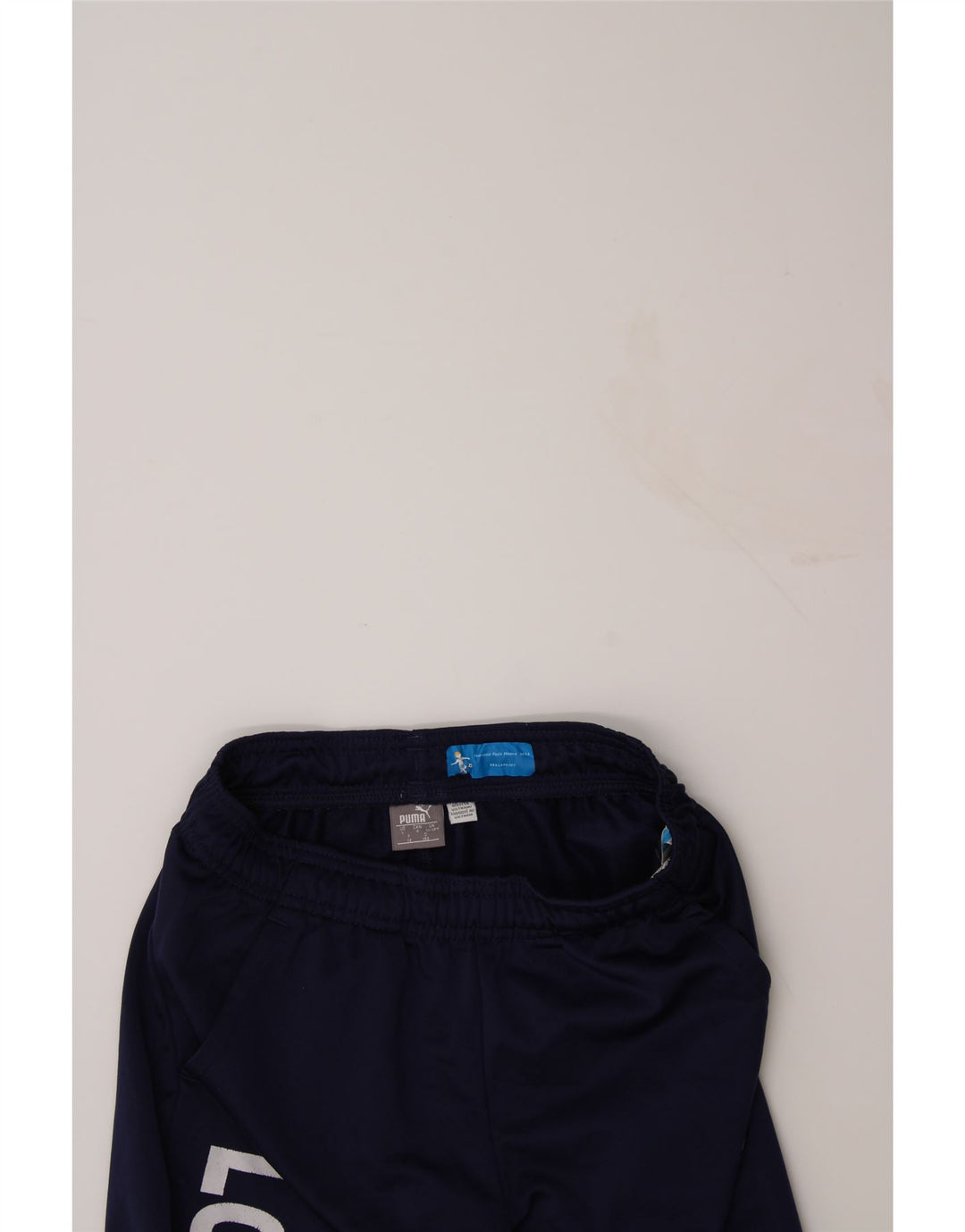 PUMA Boys Graphic Tracksuit Trousers 11-12 Years  Navy Blue Polyester Vintage Puma and Second-Hand Puma from Messina Hembry 