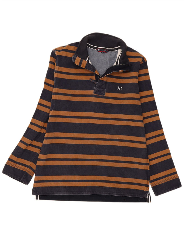 Ανδρικό φούτερ με φερμουάρ Crew Clothing, Jumper Medium Navy Blue ριγέ