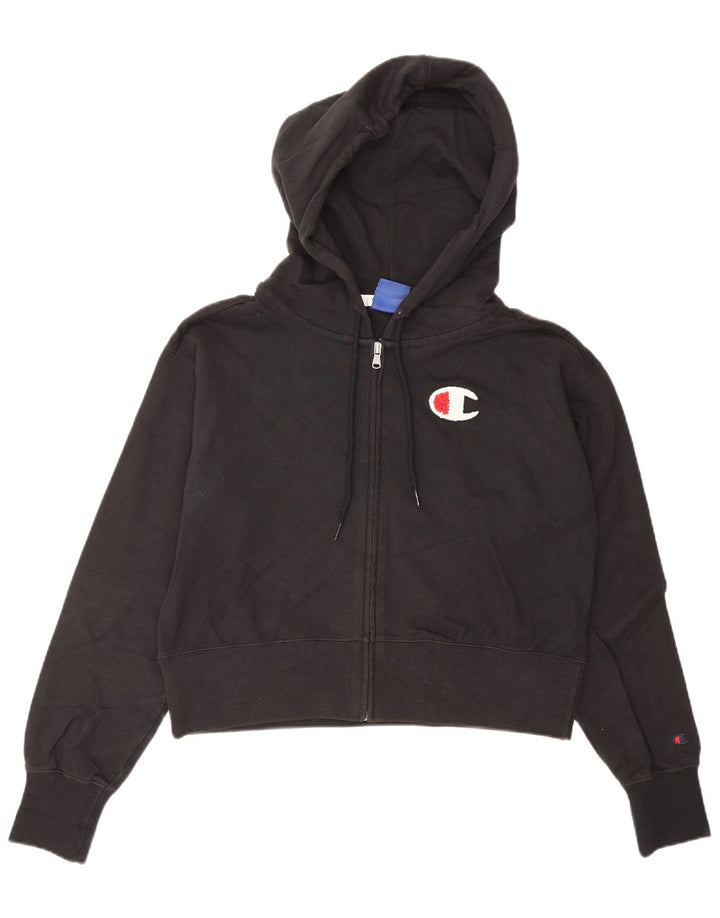 CHAMPION Γυναικείο πουλόβερ με κουκούλα με φερμουάρ UK 10 μικρό βαμβακερό