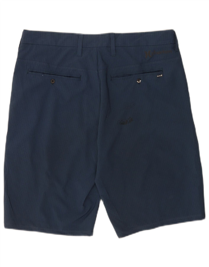 Ανδρικό σορτς Chino Hurley Medium W31 Navy Blue ριγέ πολυεστέρας