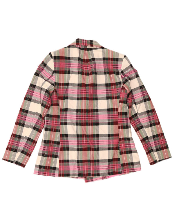 TOPSHOP Γυναικείο σακάκι με διπλό στήθος UK 10 Small Pink Check