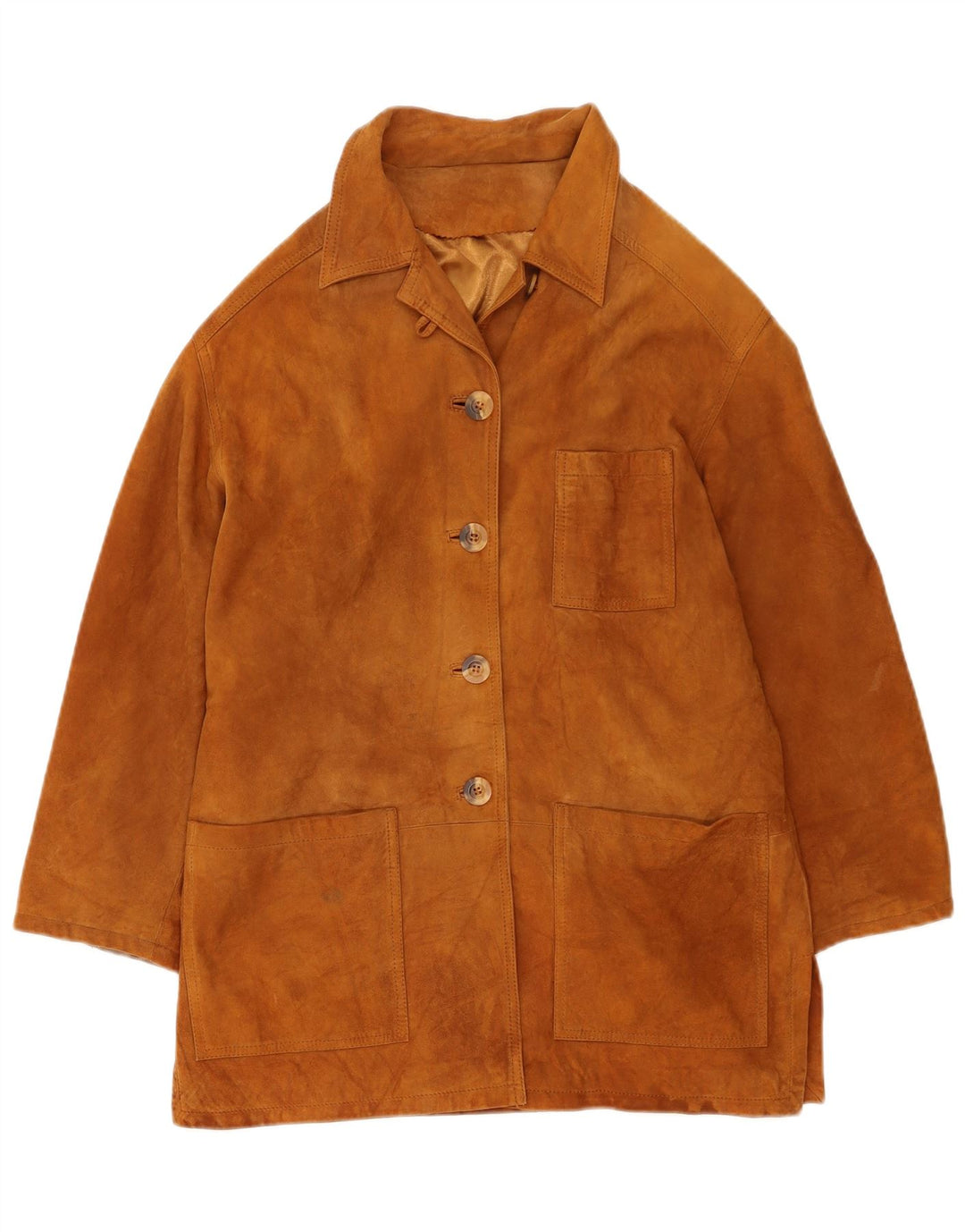 Vintage Γυναικείο Σουέντ Μπουφάν IT 42 Δερμάτινο Μεσαίο Καφέ