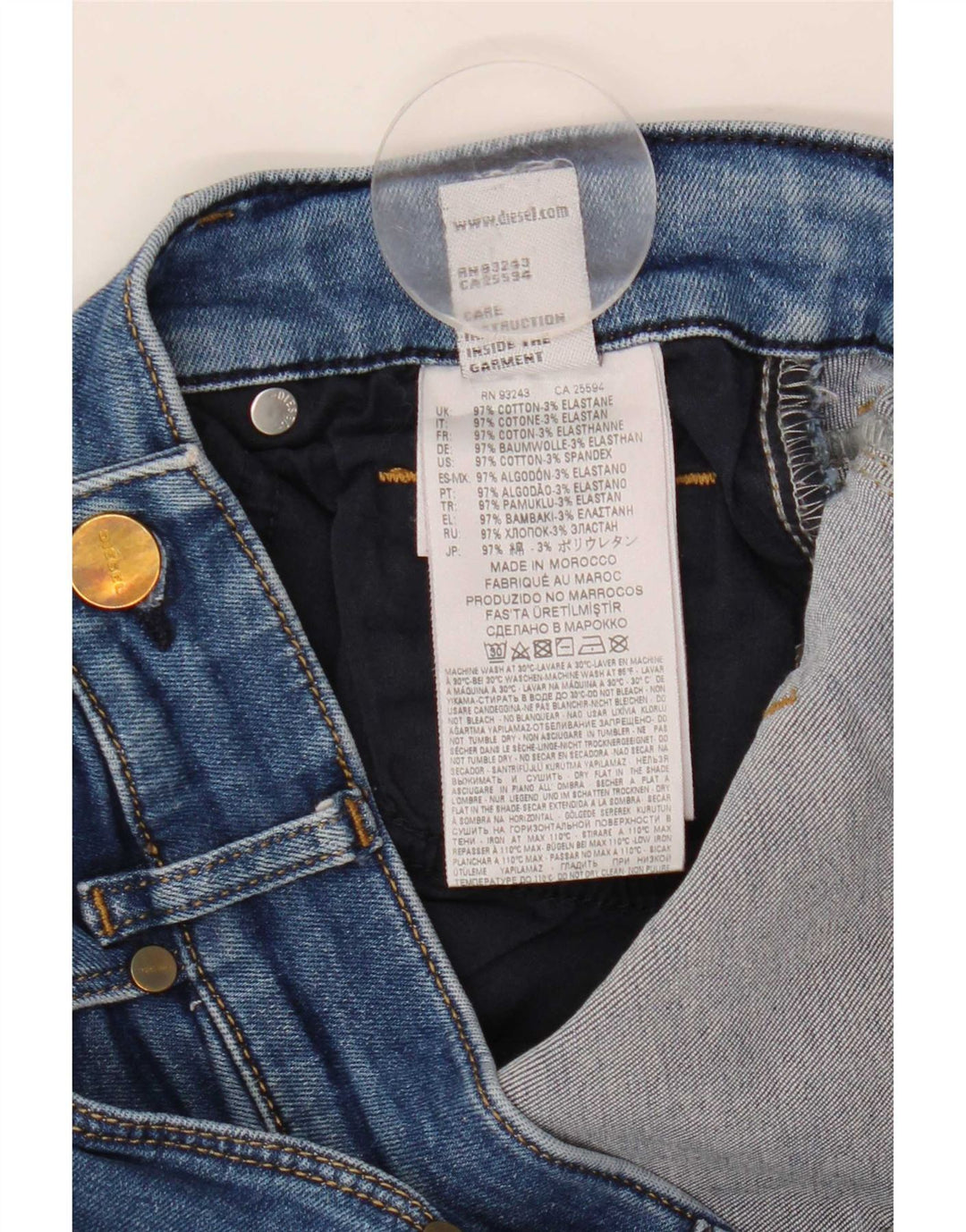 Diesel Γυναικείο Sandy Regular Slim Straight Jeans W28 L29 Μπλε βαμβακερό