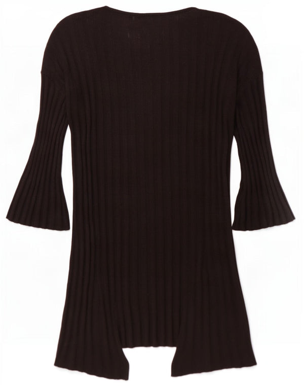 Topshop Γυναικείο Longline Open Cardigan πουλόβερ UK 10 Small Black