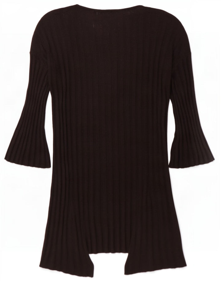 Topshop Γυναικείο Longline Open Cardigan πουλόβερ UK 10 Small Black