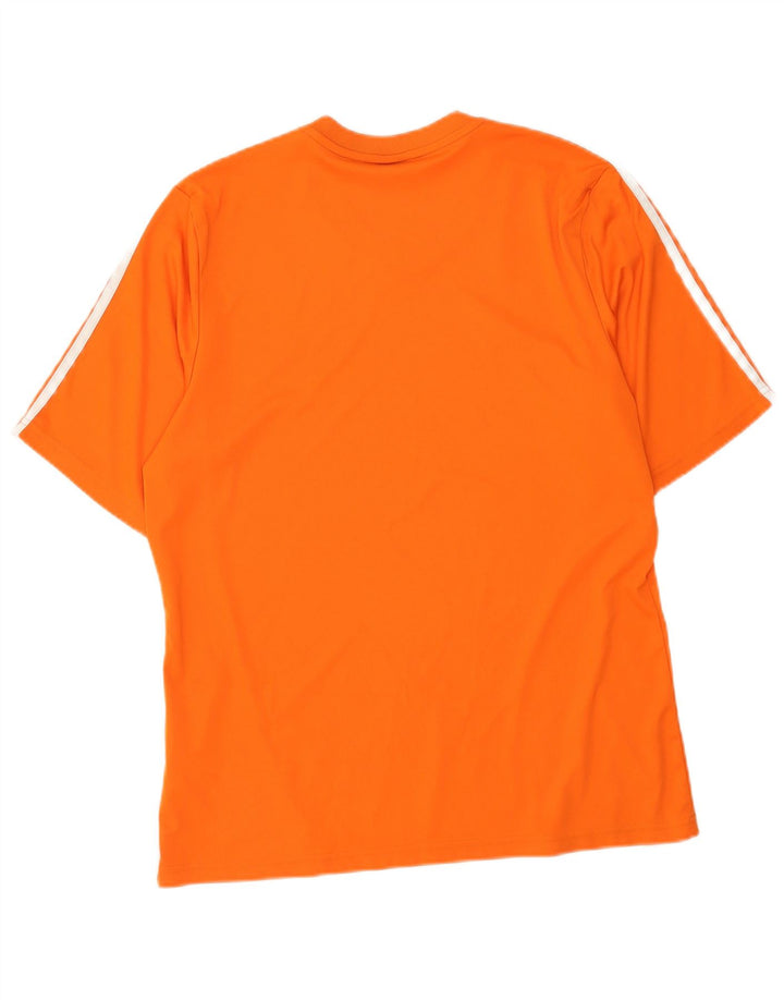 Adidas Ανδρικό T-Shirt Climalite Top Large Polyester σε πορτοκαλί χρώμα
