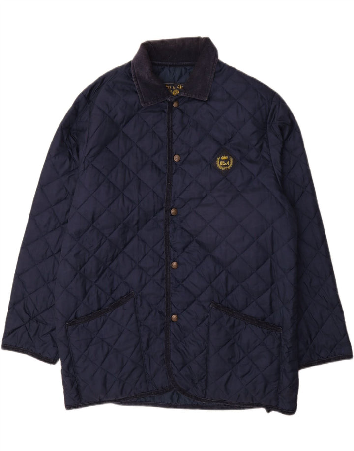 Ανδρικό καπιτονέ μπουφάν WILKES&AKERMAN UK 40 Large Navy Blue Polyamide