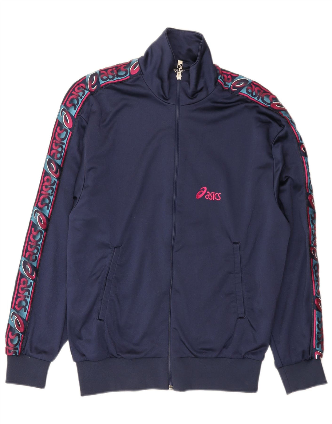 Ανδρική φόρμα γυμναστικής γραφικής Asics Top Jacket IT 46 Small Navy Blue Colourblock