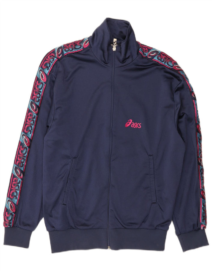 Ανδρική φόρμα γυμναστικής γραφικής Asics Top Jacket IT 46 Small Navy Blue Colourblock