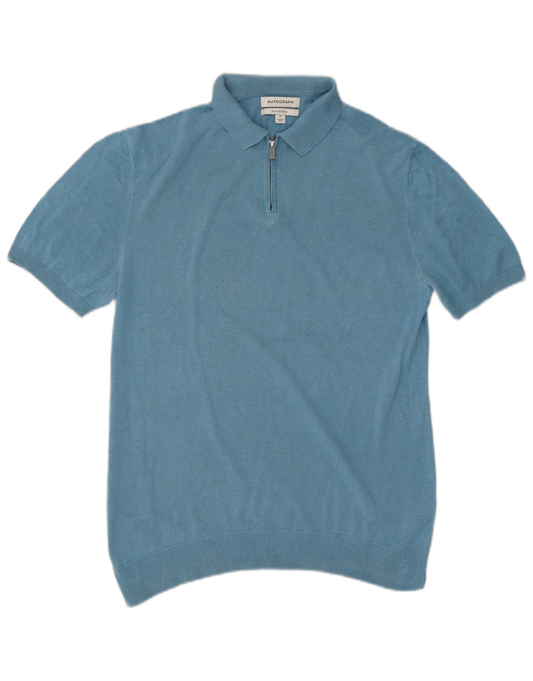 Marks & Spencer Ανδρικό πουκάμισο Polo Autograph Medium Blue Silk