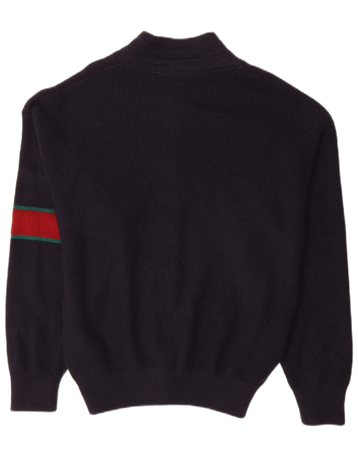 Vintage Ανδρική ζακέτα πουλόβερ Μεγάλο μπλε ναυτικό χρώμα μαλλί