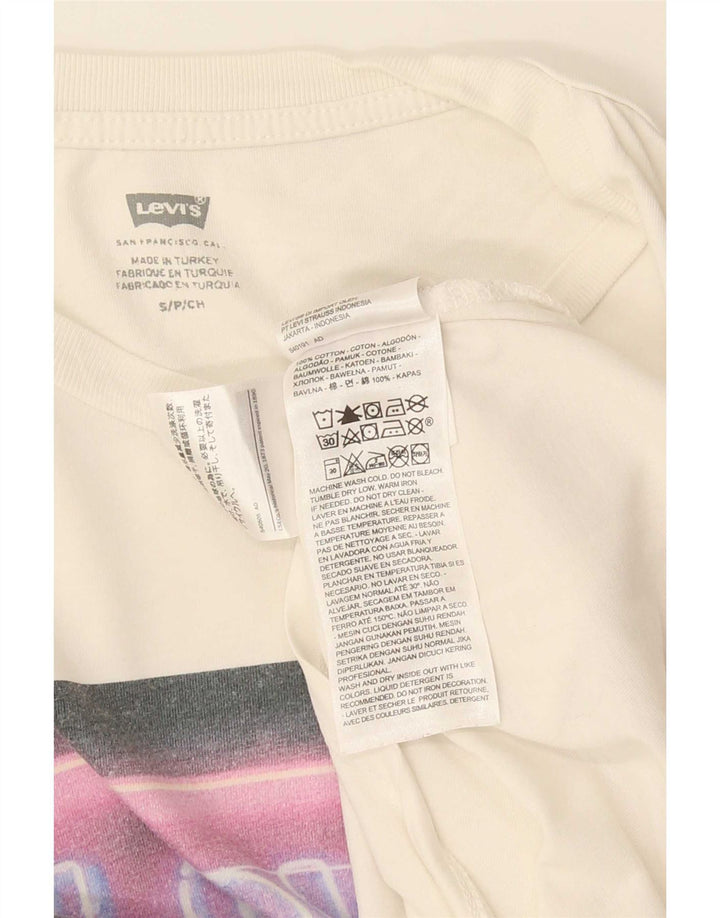 Ανδρικό γραφικό T-Shirt Levi's Top Μικρό λευκό βαμβακερό
