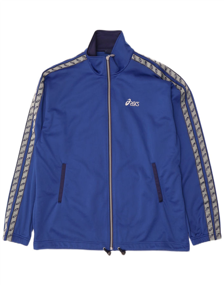Ανδρική αθλητική φόρμα γραφικών Asics Top Jacket XL Blue Colourblock Polyester