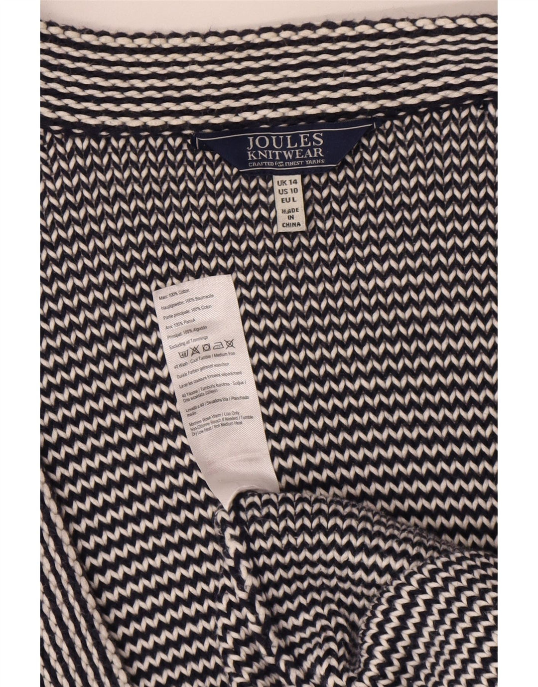 Joules Γυναικείο πουλόβερ Longline Ζακέτα UK 14 Large Blue