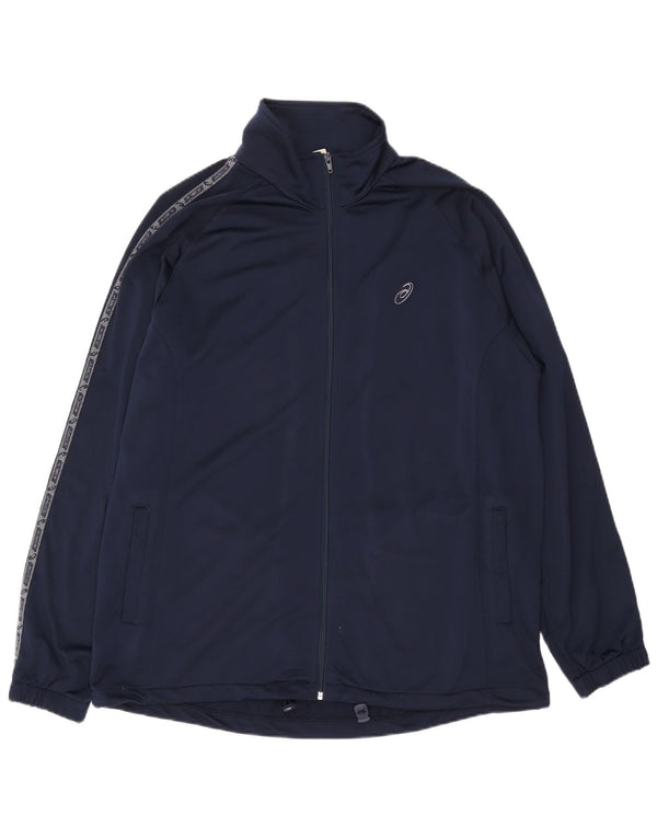 Ανδρική αθλητική φόρμα γραφικών Asics Top Jacket XL Navy Blue Polyester