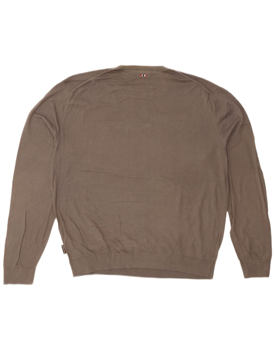 NAPAPIJRI Ανδρικό πουλόβερ με λαιμόκοψη 2XL γκρι βαμβακερό