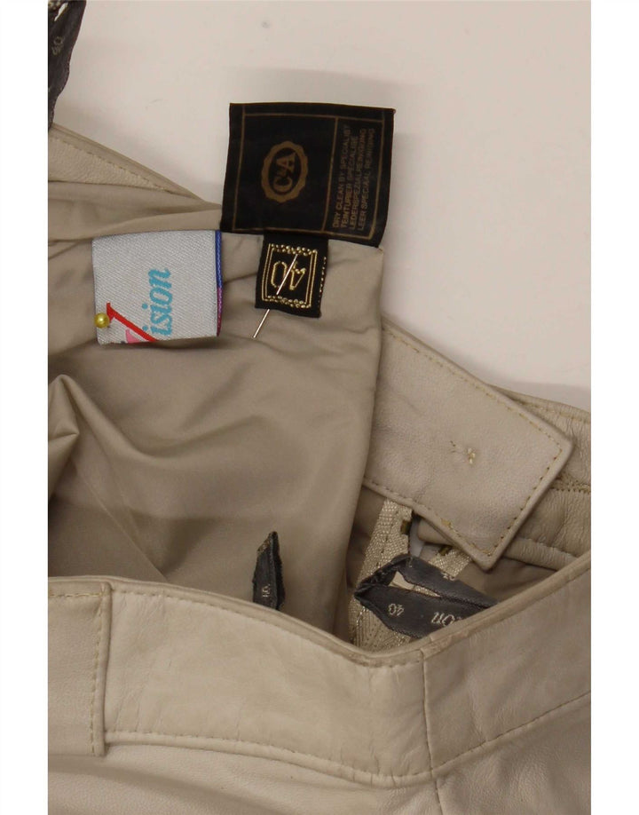 C&A Γυναικεία Midi Δερμάτινη Φούστα EU 40 Medium W28 Beige Leather