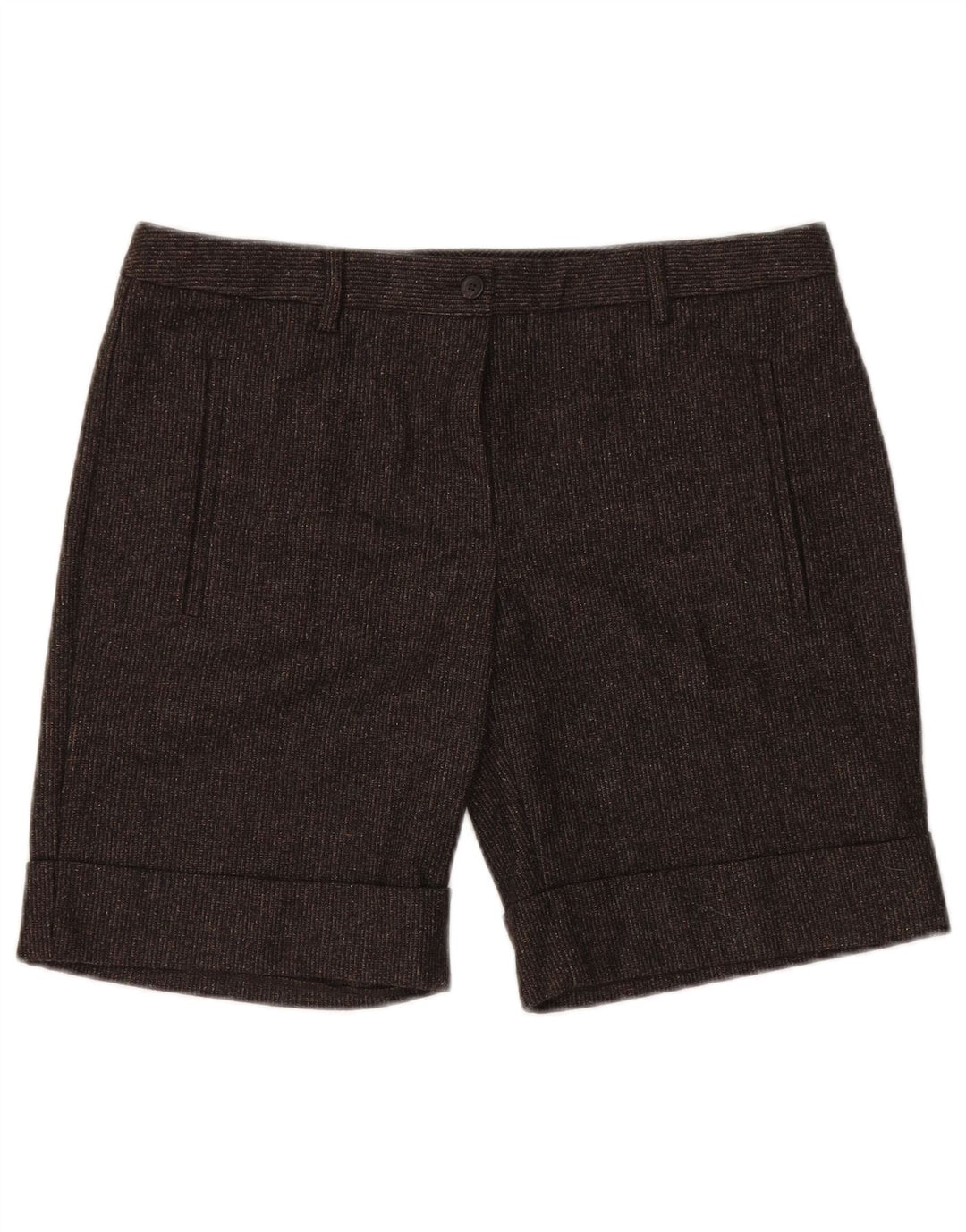 BENETTON Γυναικείο σορτς Chino IT 46 Μεγάλο W34 Καφέ παρθένο μαλλί