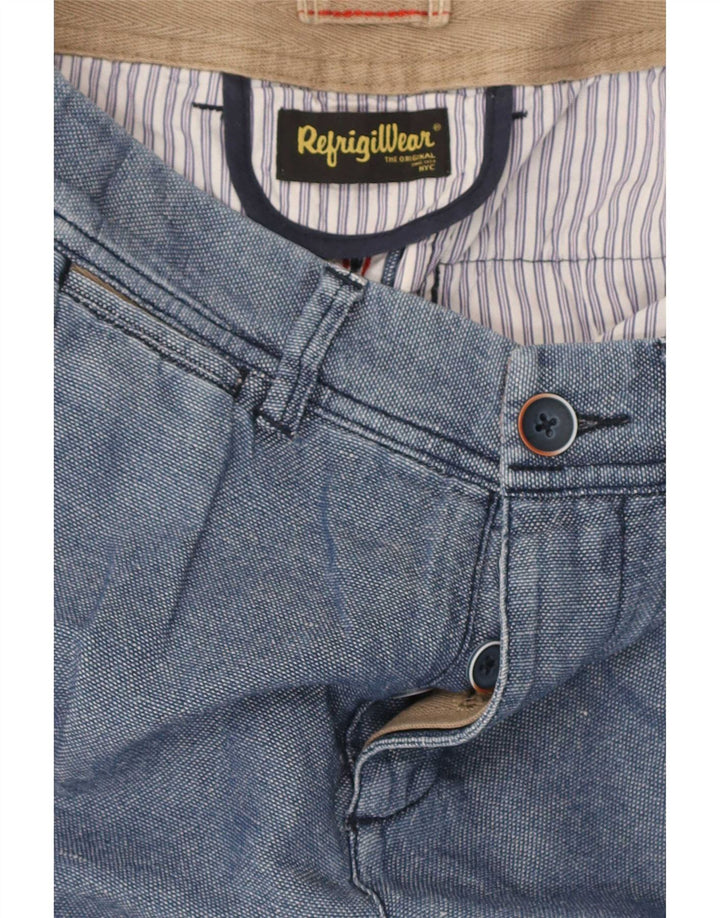 Refrigiwear Γυναικείο κανονικό σορτς Chino W30 μεσαίο μπλε βαμβακερό