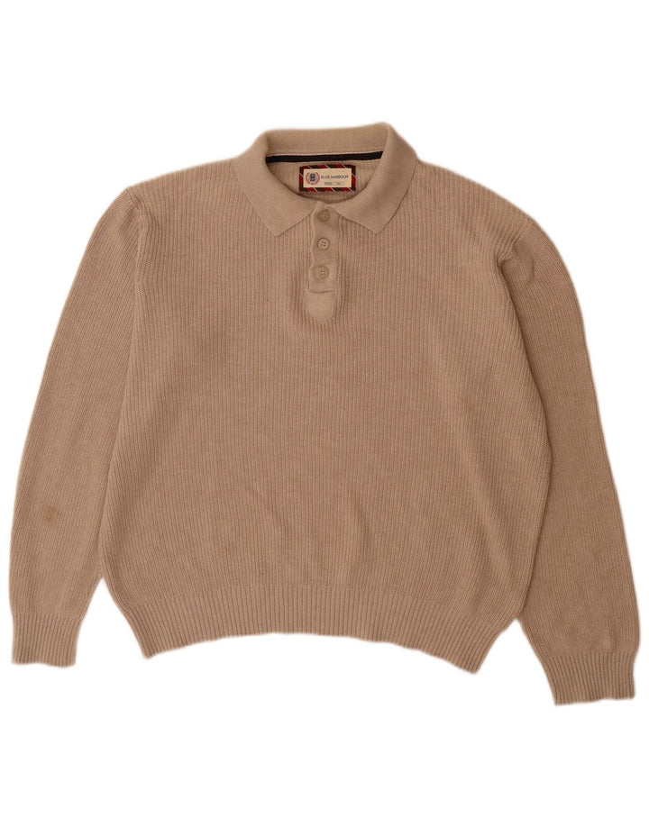 Ανδρικό πουλόβερ Marks & Spencer Blue Harbour Polo Neck Jumper Μεγάλο Μπεζ