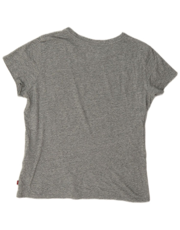 Γυναικείο γραφικό μπλουζάκι Levi's Top UK 14 μεσαίου γκρι βαμβακερό