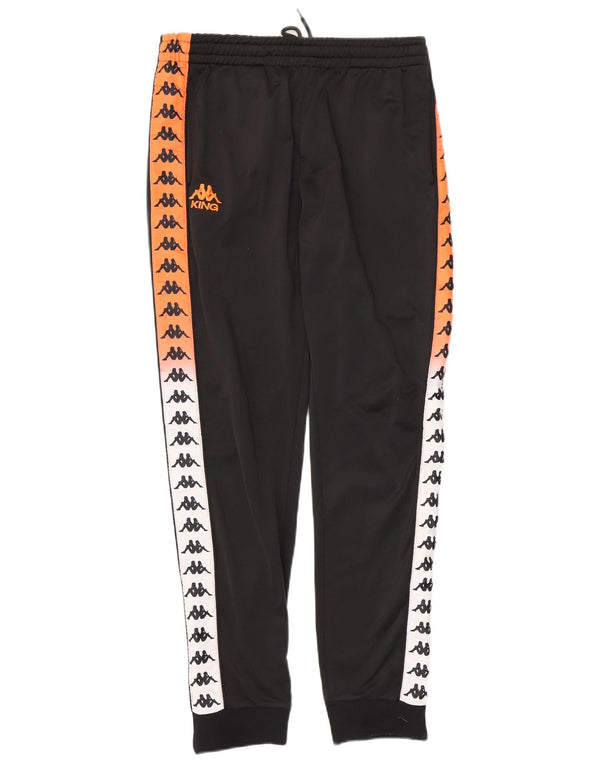 Kappa Mens Graphic Tracksuit Trousers Joggers Large  Black Colourblock