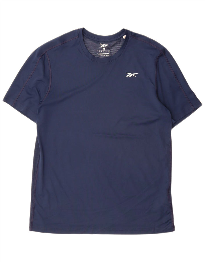 Ανδρικό T-Shirt Reebok Speedwick Top Medium Navy Blue Polyester