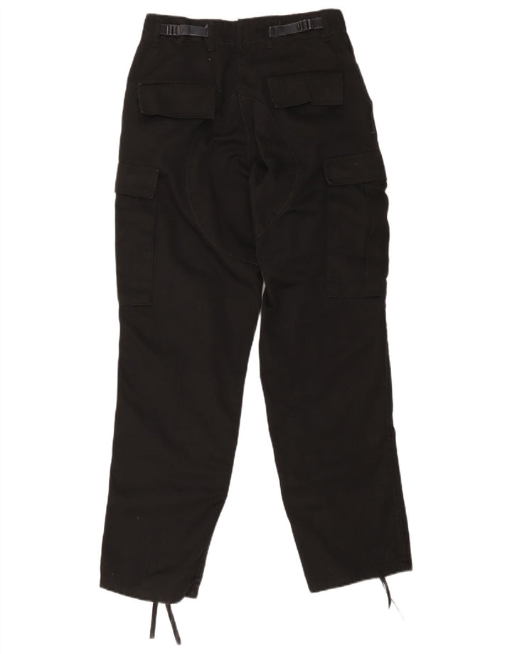 Vintage γυναικείο κανονικό παντελόνι Cargo Small W28 L30 μαύρο βαμβακερό