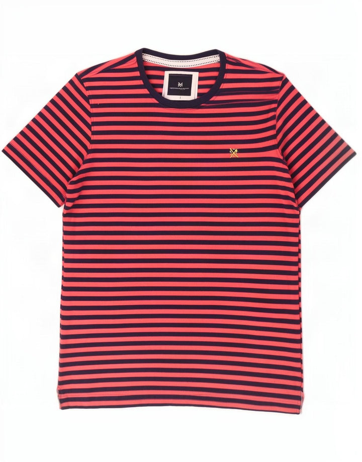 Ανδρικό T-Shirt Crew Clothing Top Βαμβακερό μεσαίο κόκκινο ριγέ