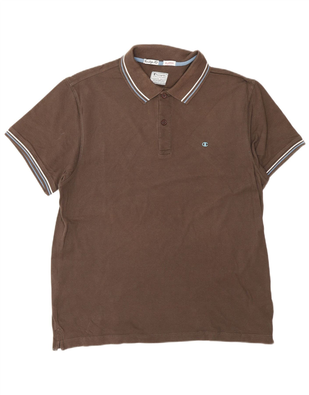 Ανδρικό μπλουζάκι CHAMPION Heritage Fit Polo XL Καφέ βαμβακερό
