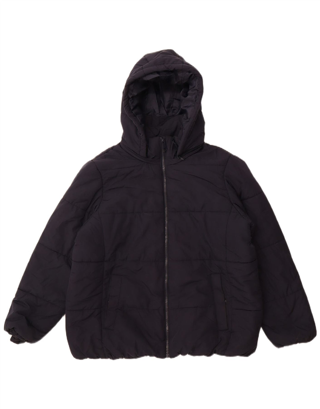 Marks & Spencer Γυναικείο μπουφάν με κουκούλα UK 18 XL Navy Blue Polyester
