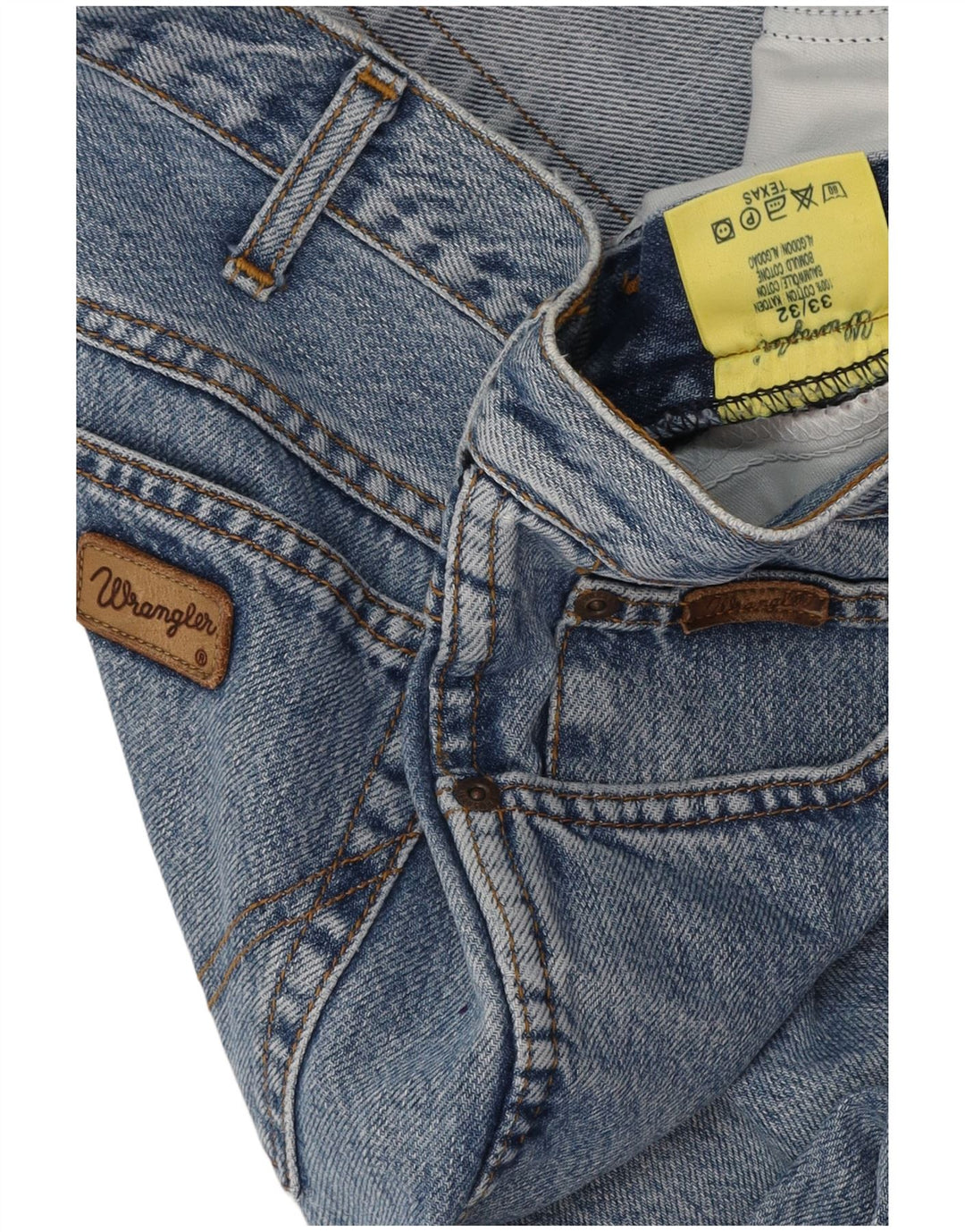 WRANGLER Ανδρικό Texas Straight Jeans W33 L32 Μπλε βαμβακερό