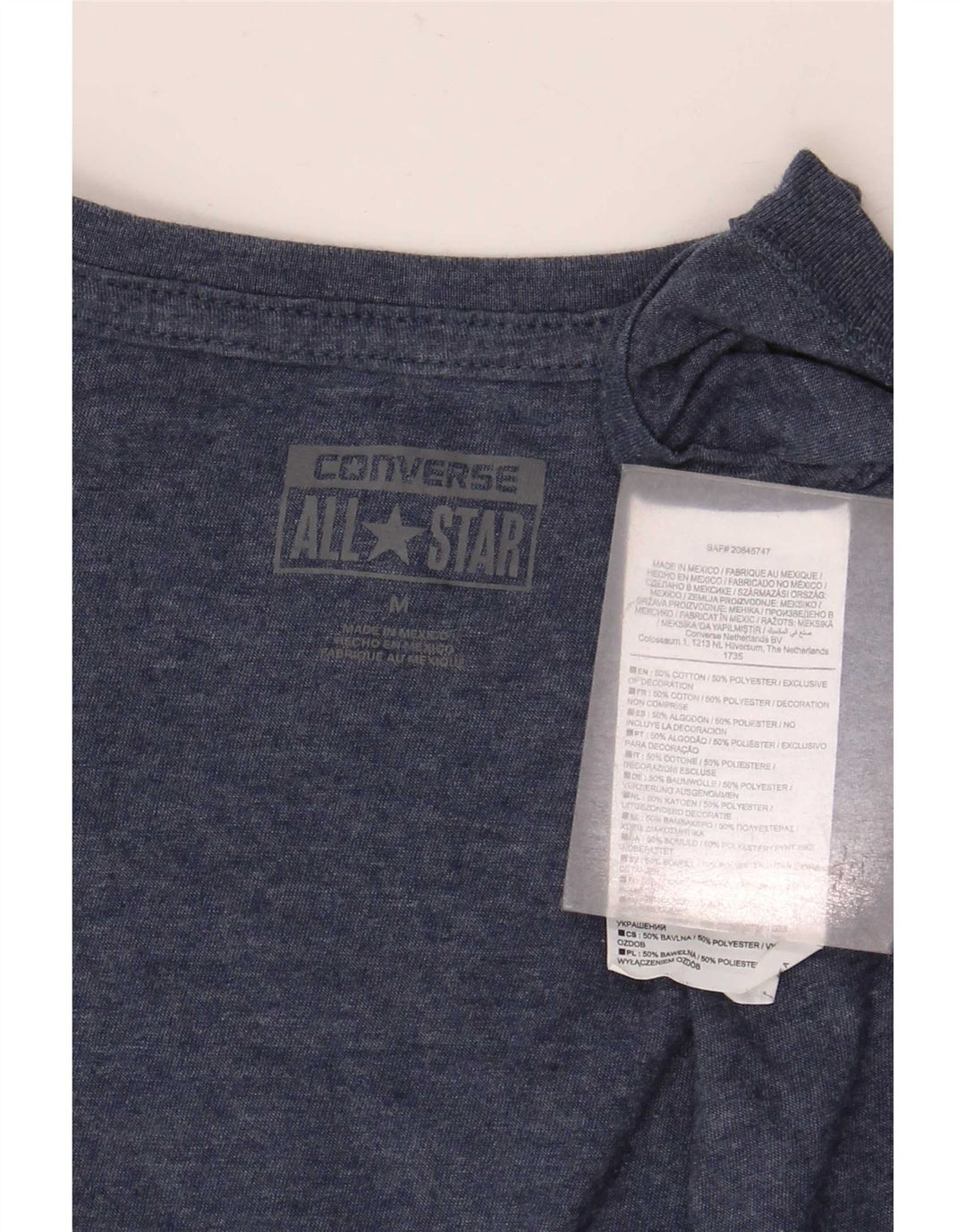 Ανδρικό T-Shirt Converse Chuck Taylor Τοπ μεσαίου μπλε βαμβακερό